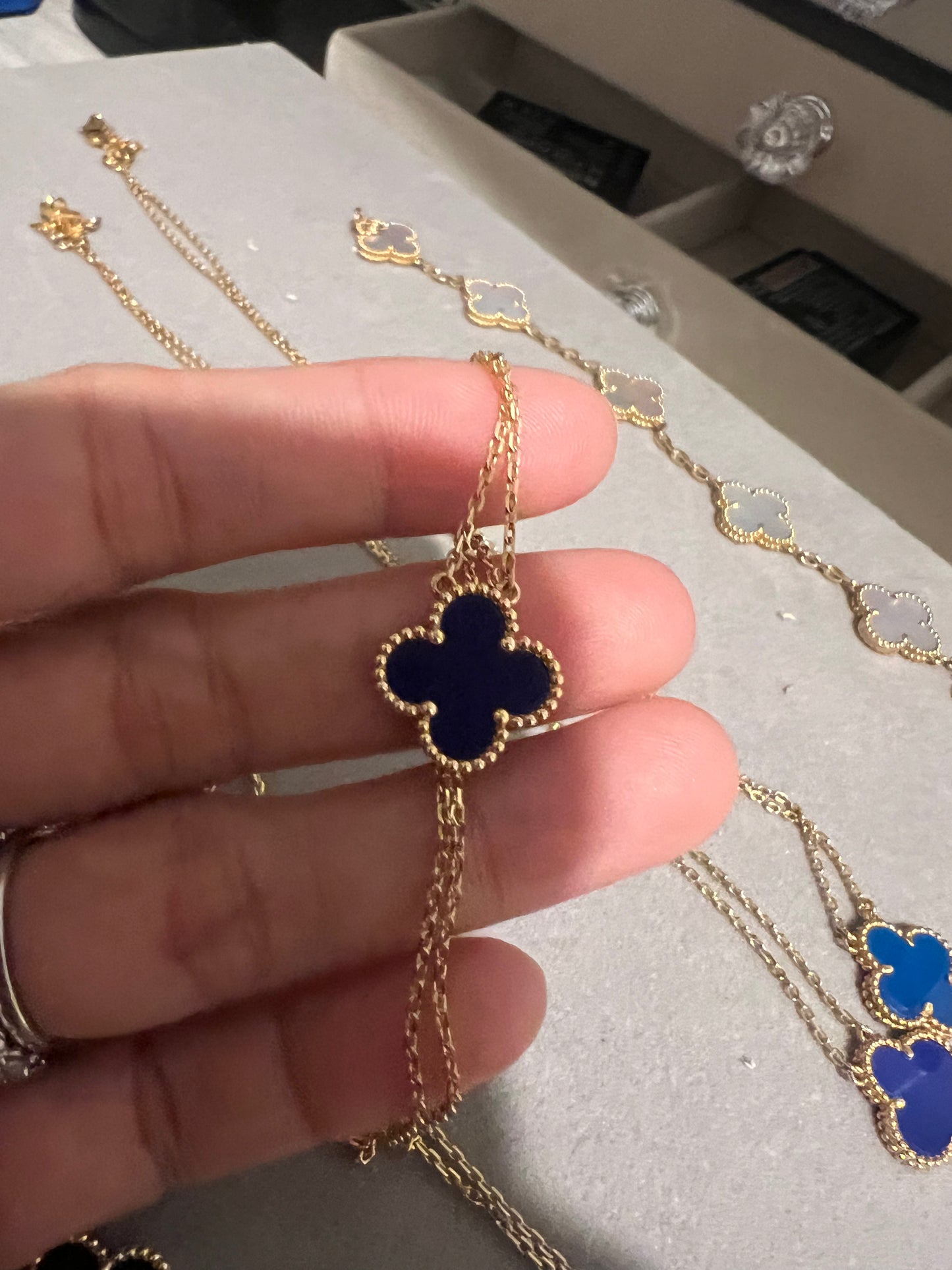 18k YG Onyx Necklace