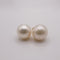 18k Solid Gold Large White South Sea Pearl Earring Stud