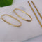 18k Solid Gold Oblong Hoop Earring