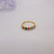 18k Solid Gold Ring with Colored Stones