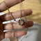 18k YG LVE necklace Double Chain Natural Dia