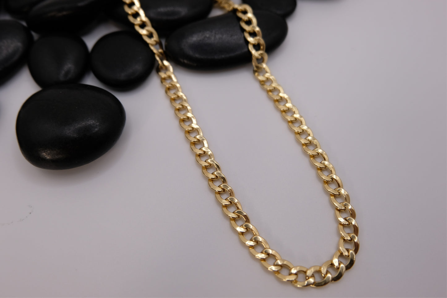 18k Solid Gold Cuban Link Chain Necklace