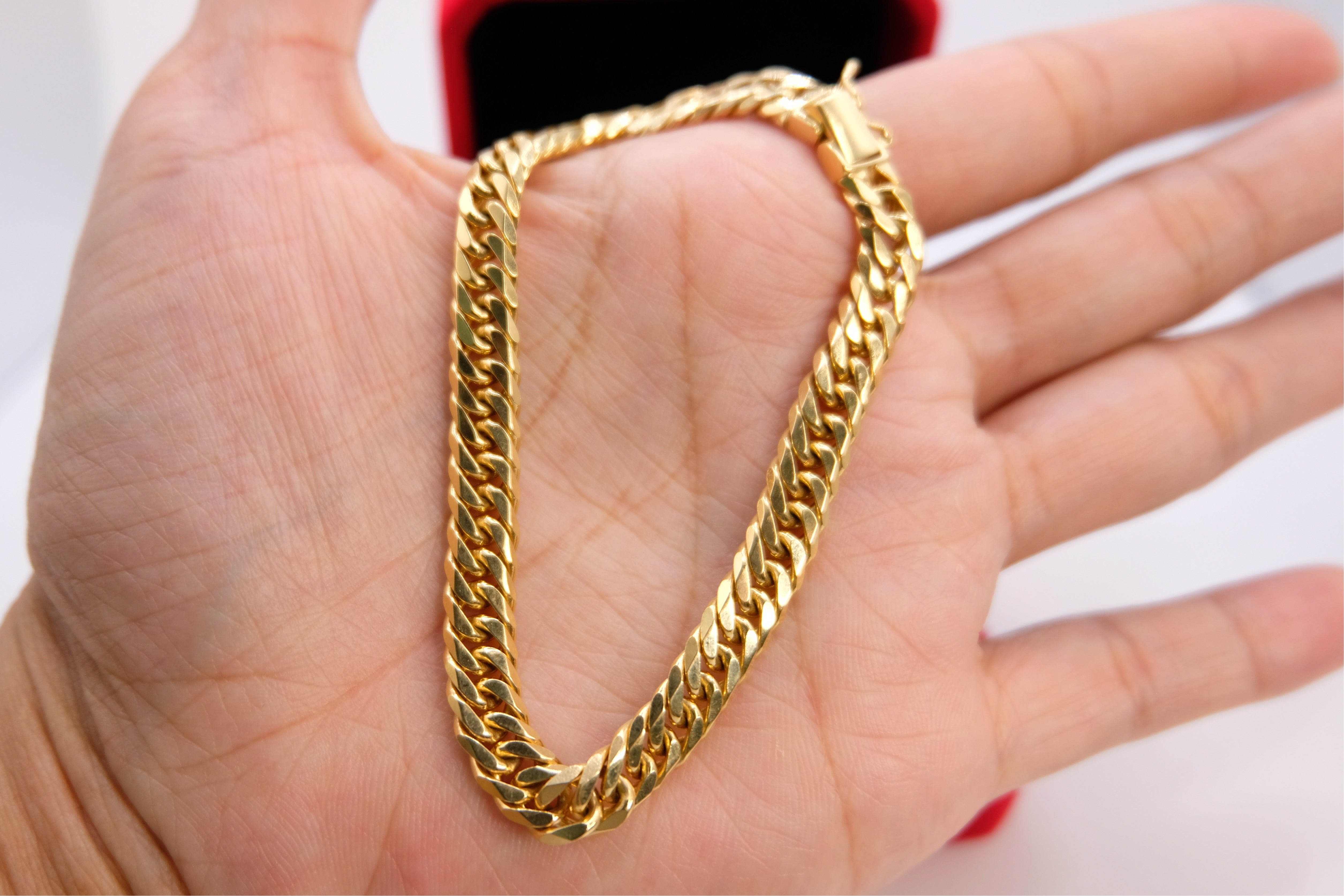 18k Solid Gold Japan Bracelet / Mcut Bracelet / Japan Link Bracelet