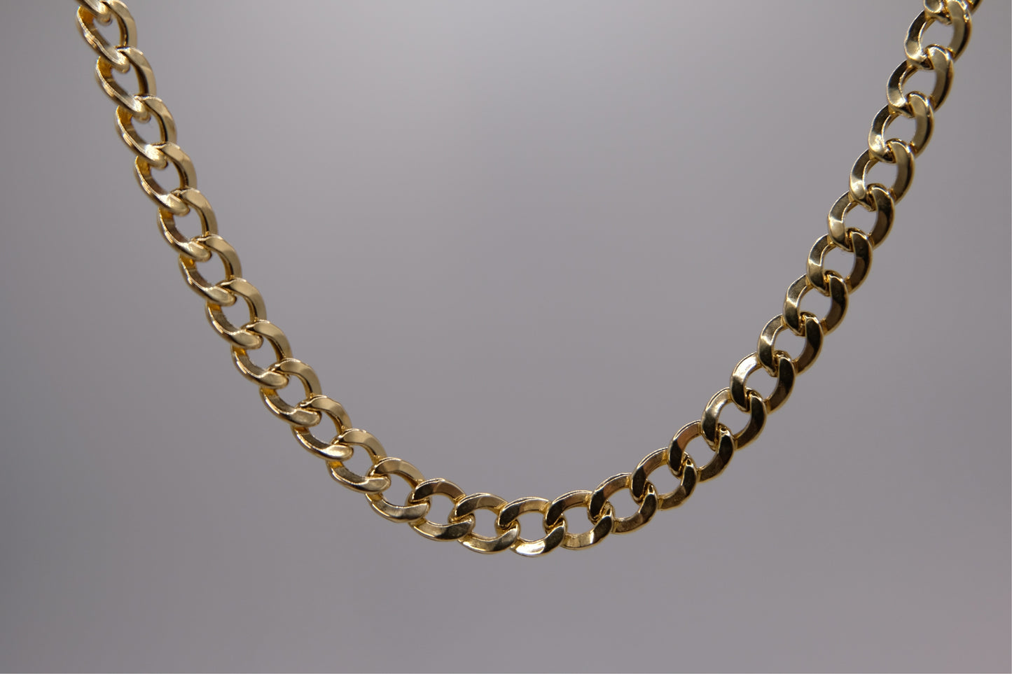 18k Solid Gold Cuban Link Chain Necklace