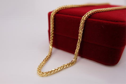 18k Solid Gold Foxtail / Boxchain Necklace