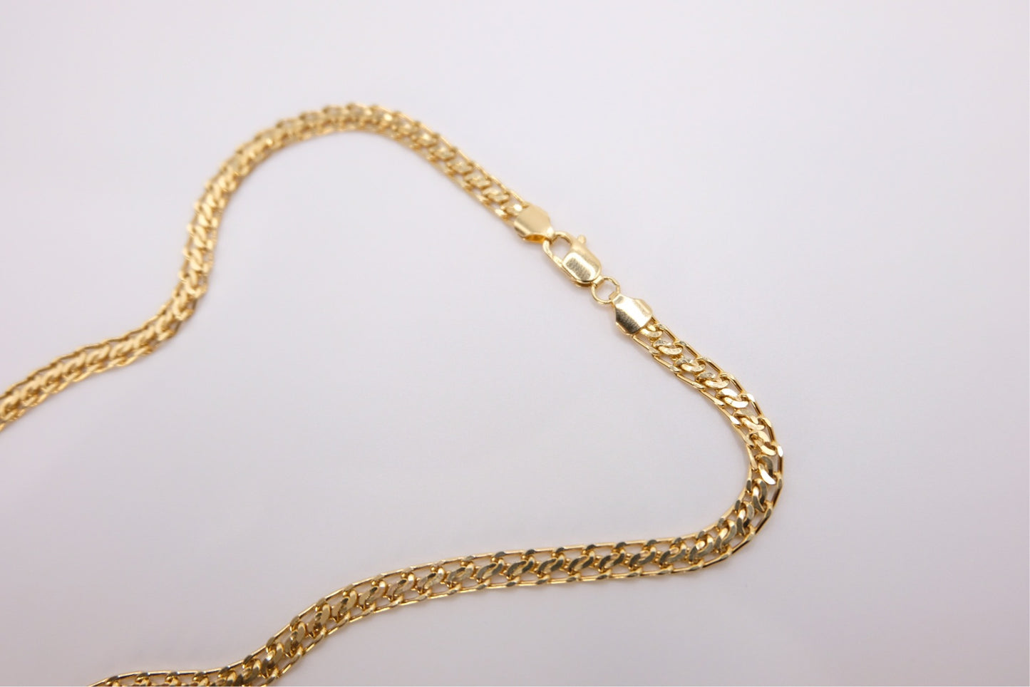 18k Solid Gold Flat Snake Chain Necklace