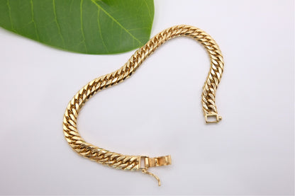 18k Solid Gold Japan Bracelet / Mcut Bracelet / Japan Link Bracelet