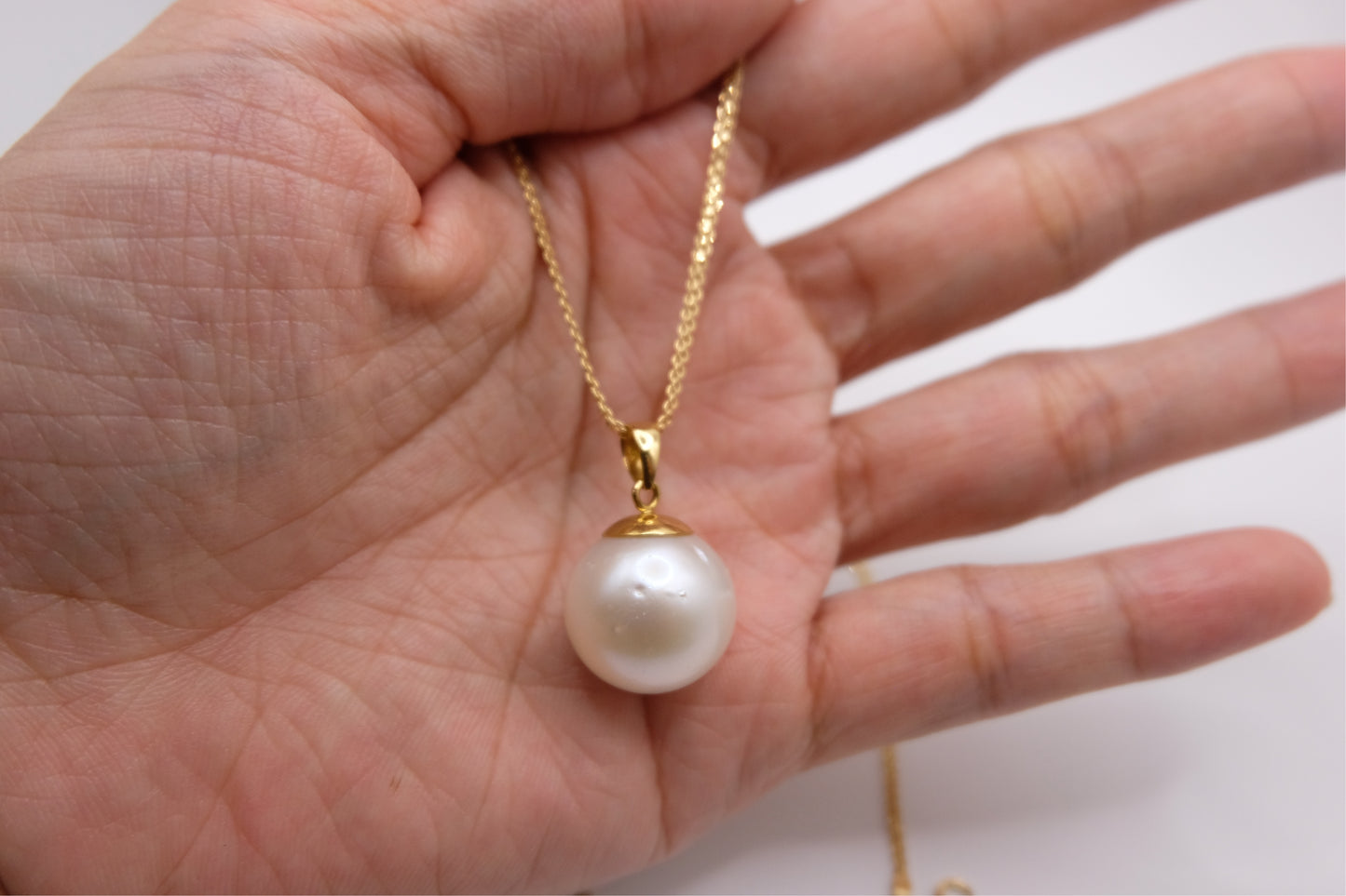 18k Solid Gold South Sea Pearl Necklace