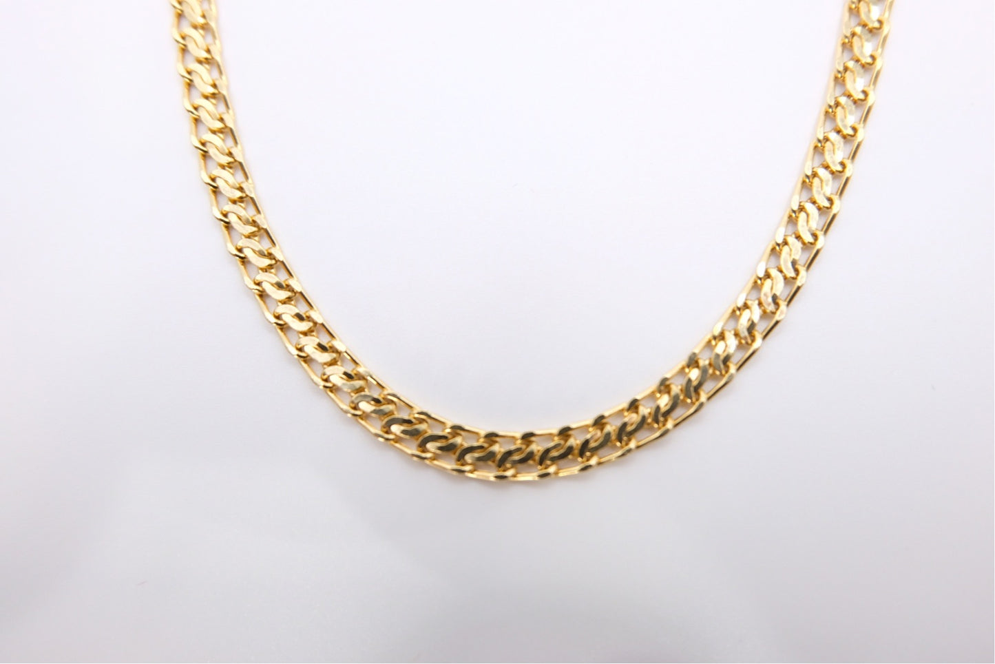 18k Solid Gold Flat Snake Chain Necklace