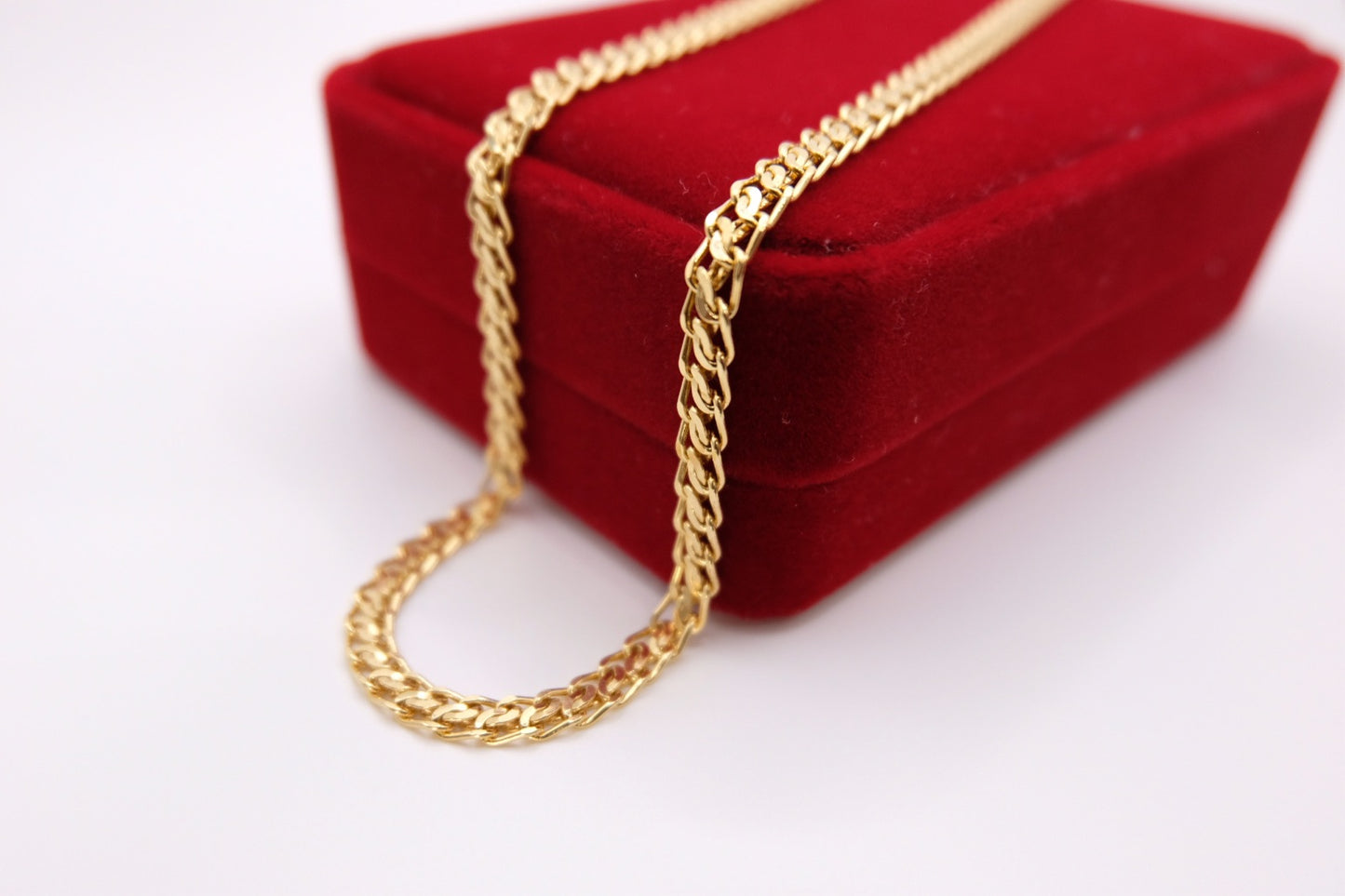 18k Solid Gold Flat Snake Chain Necklace