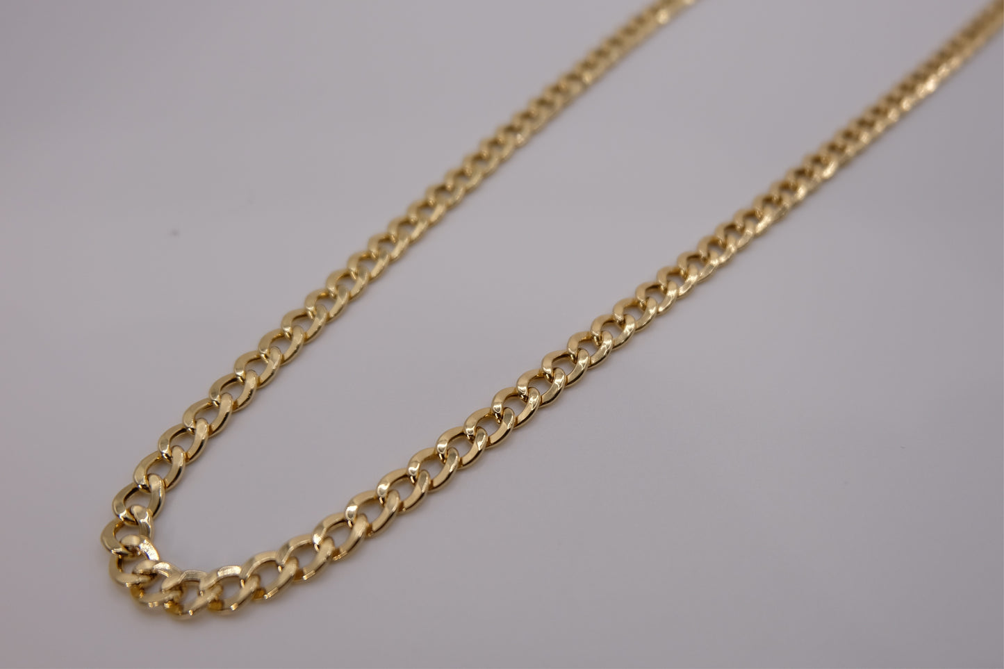 18k Solid Gold Cuban Link Chain Necklace