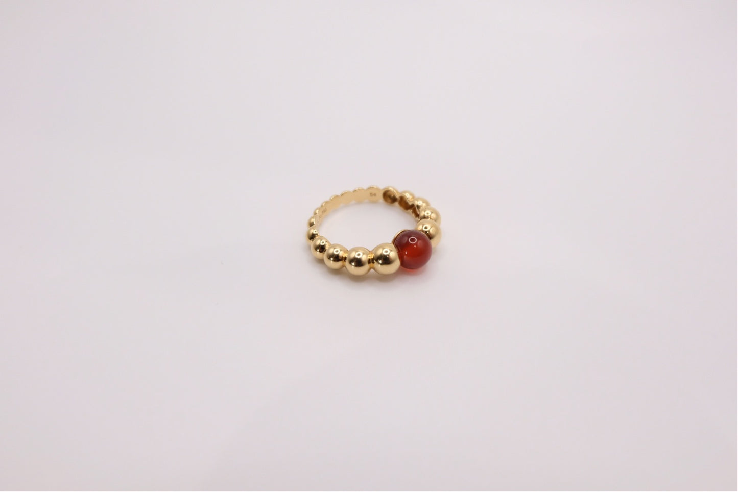 18k Solid Gold Beaded Ball Ring