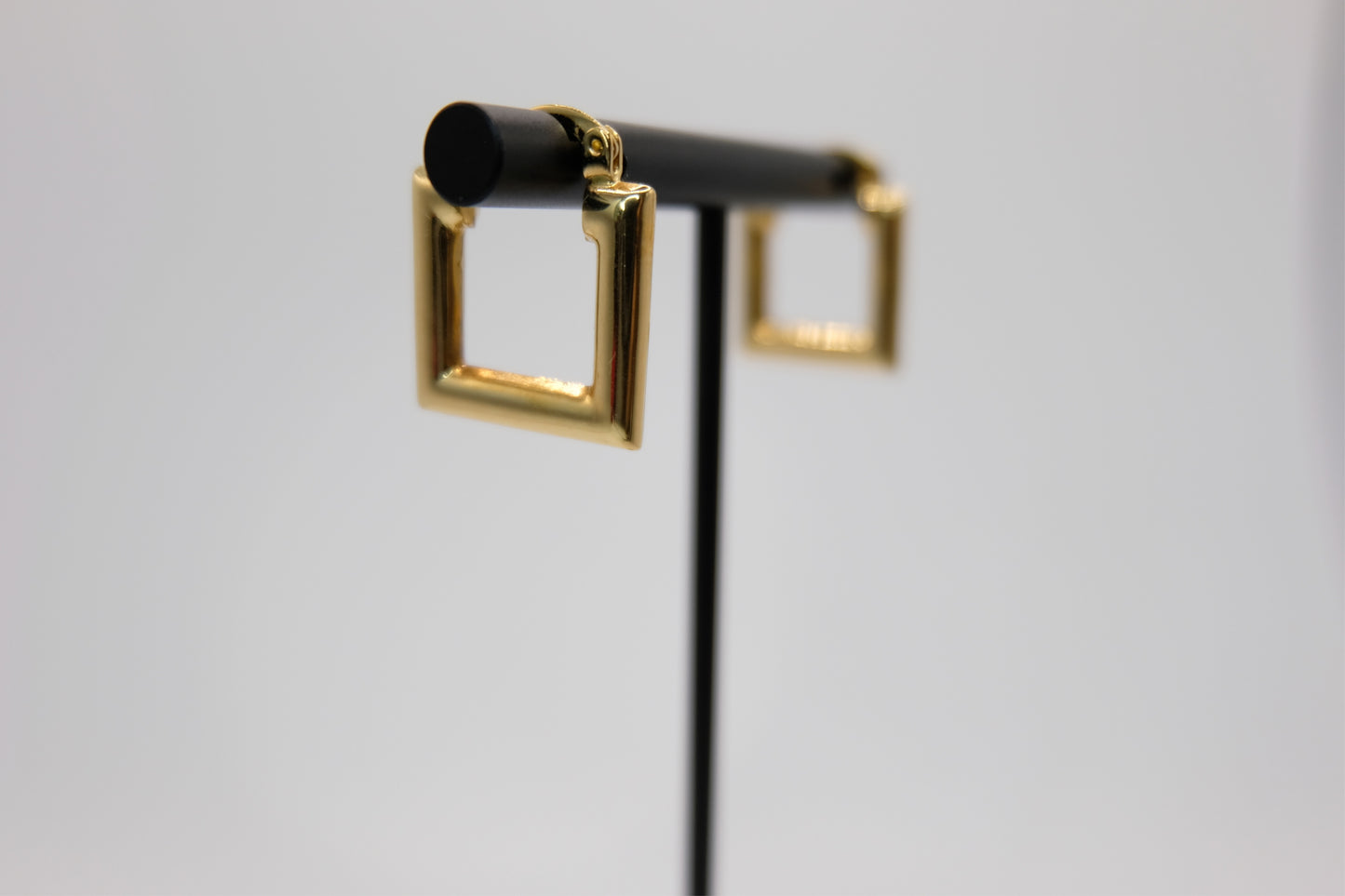 18k Solid Gold Square Earring Hoop